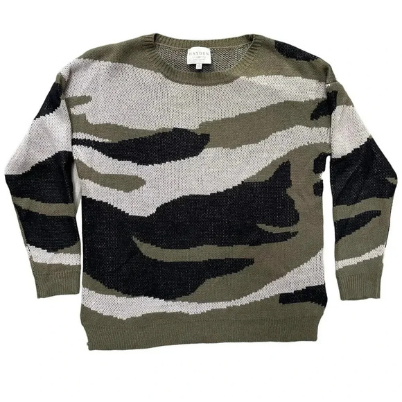 Hayden LA camo knit sweater size small - Picture 2 of 5
